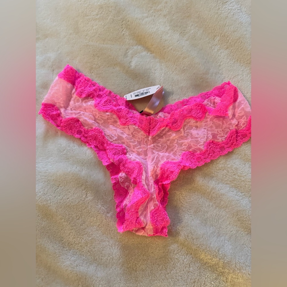 Victoria's Secret Hot Pink Lace Panties